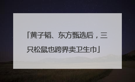 黄子韬、东方甄选后，三只松鼠也跨界卖卫生巾
