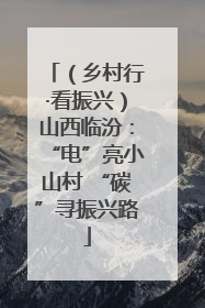 （乡村行·看振兴）山西临汾：“电”亮小山村 “碳”寻振兴路