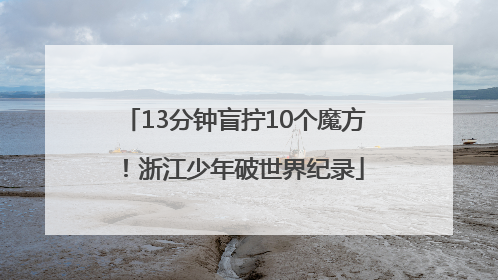 13分钟盲拧10个魔方！浙江少年破世界纪录