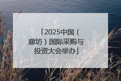 2025中国（廊坊）国际采购与投资大会举办