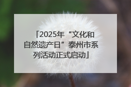 2025年“文化和自然遗产日”泰州市系列活动正式启动