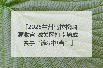 2025兰州马拉松圆满收官 城关区打卡墙成赛事“流量担当”