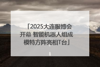 2025大连服博会开幕 智能机器人组成模特方阵亮相T台