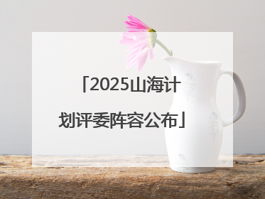 2025山海计划评委阵容公布