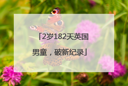 2岁182天英国男童，破新纪录