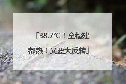 38.7℃！全福建都热！又要大反转