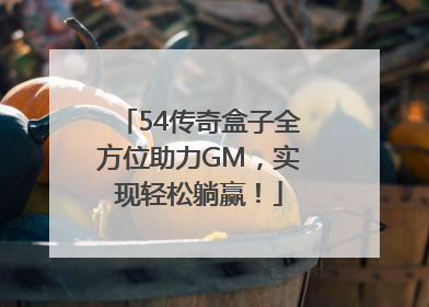 54传奇盒子全方位助力GM，实现轻松躺赢！