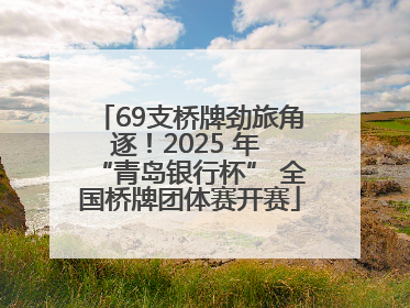 69支桥牌劲旅角逐！2025 年 “青岛银行杯” 全国桥牌团体赛开赛