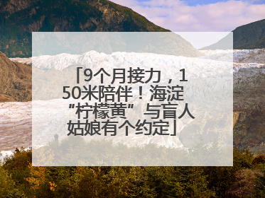 9个月接力，150米陪伴！海淀“柠檬黄”与盲人姑娘有个约定